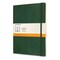 Moleskine Classic Soft Cover Notebook - Metallic Green, Ruled, 9-3/4" x 7-1/2"